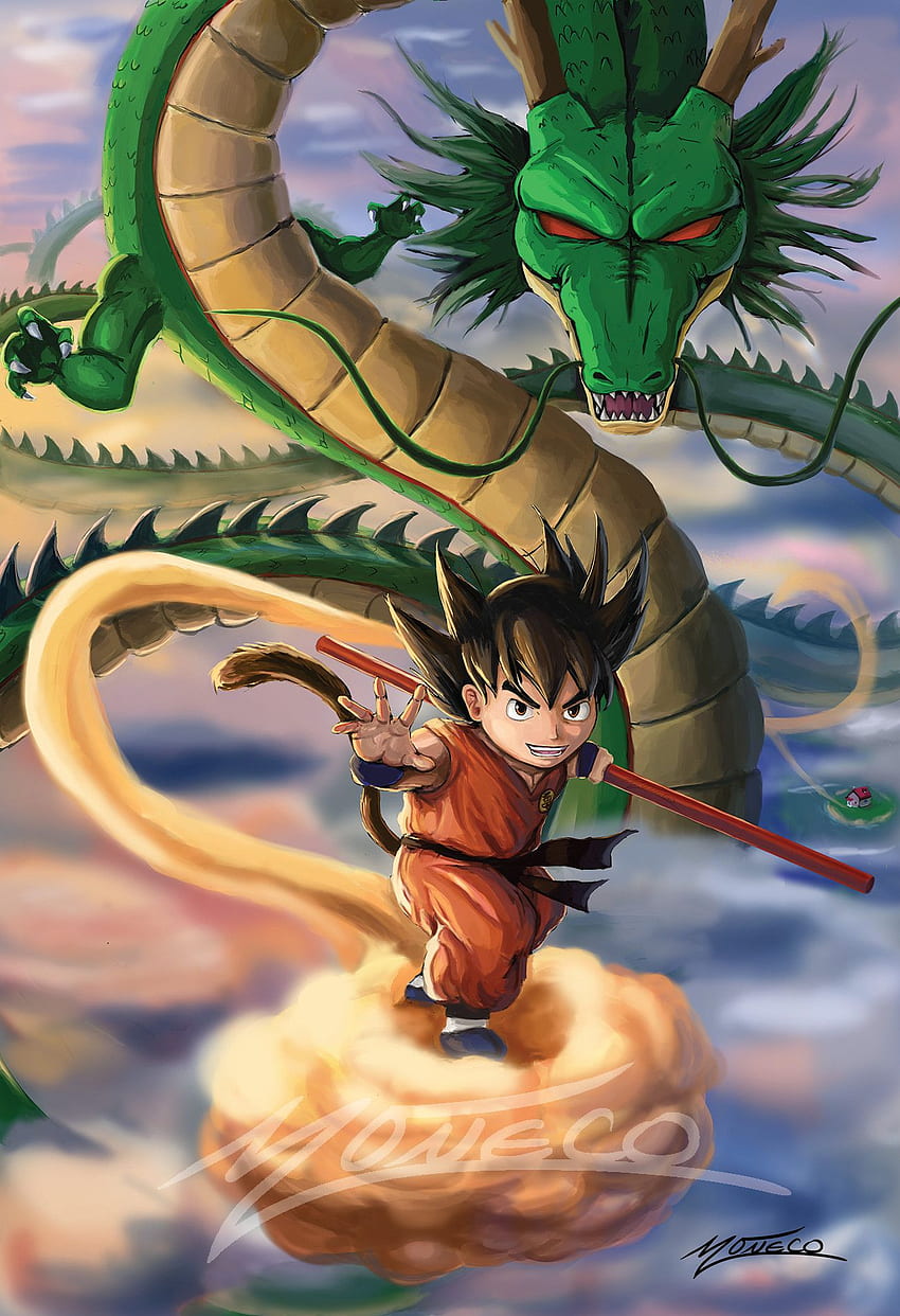 Kid Goku With Shenron Dragon Ball Live Wallpaper - WallpaperWaifu