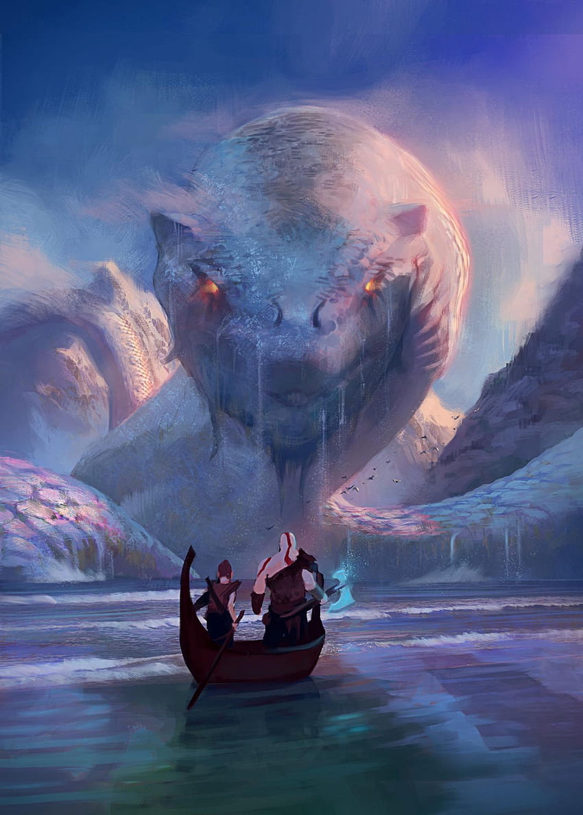 God of War - The Journey - Secret & The World Serpent - 7. Savaş tanrısı Kratos, Dünya yılanı, Savaş Tanrısı, Jörmungandr HD telefon duvar kağıdı