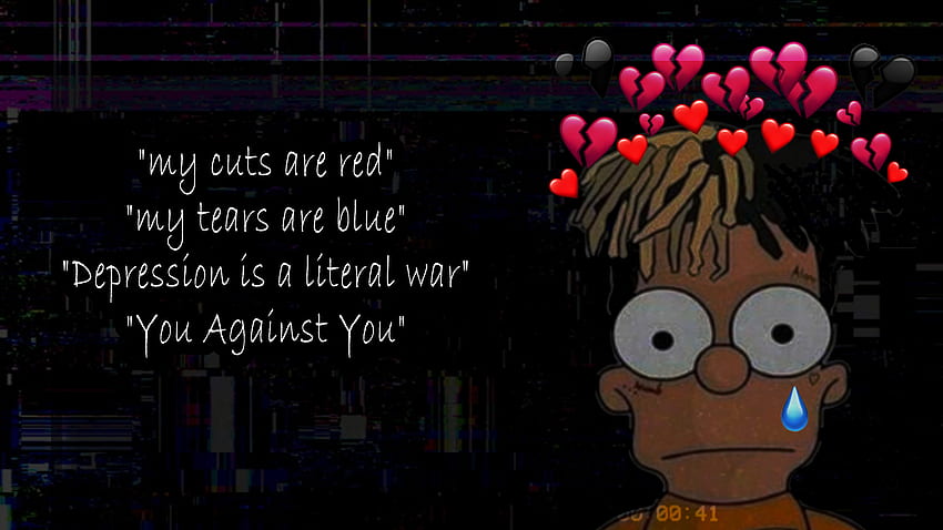 sad by XXXTentacion : im14andthisisdeep, Depressed Bart Simpson HD wallpaper
