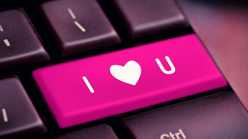 I love you pink computer keyboard . HD wallpaper | Pxfuel