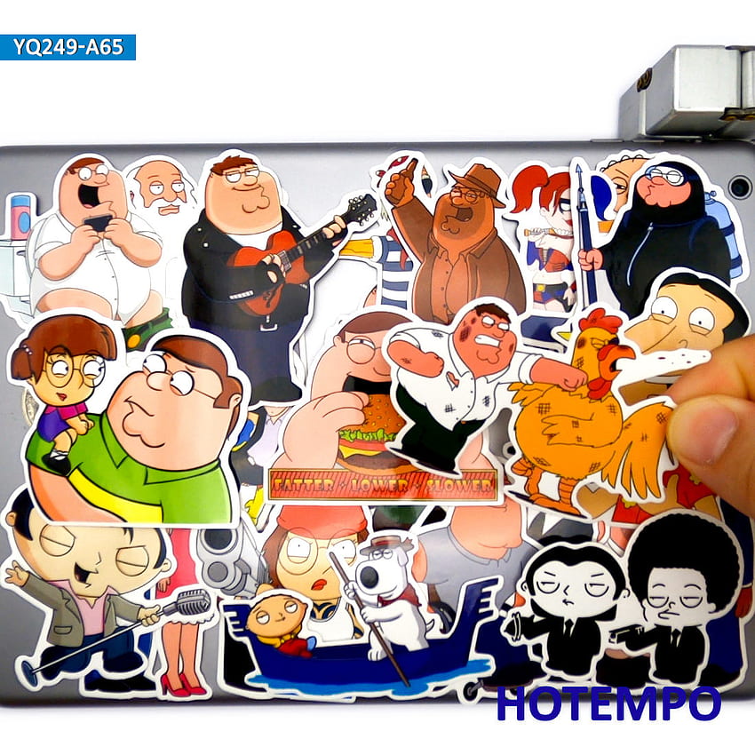 65pcs Funny Family TV Series Comedy Cartoon Peter Griffin Stickers for DIY Phone Laptop PAD Case Skateboard Anime Decals Sticker. Stickers HD phone wallpaper