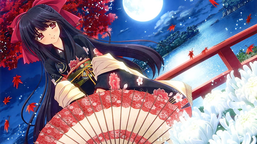 nishimata aoi, kimono, girl Resolution HD wallpaper