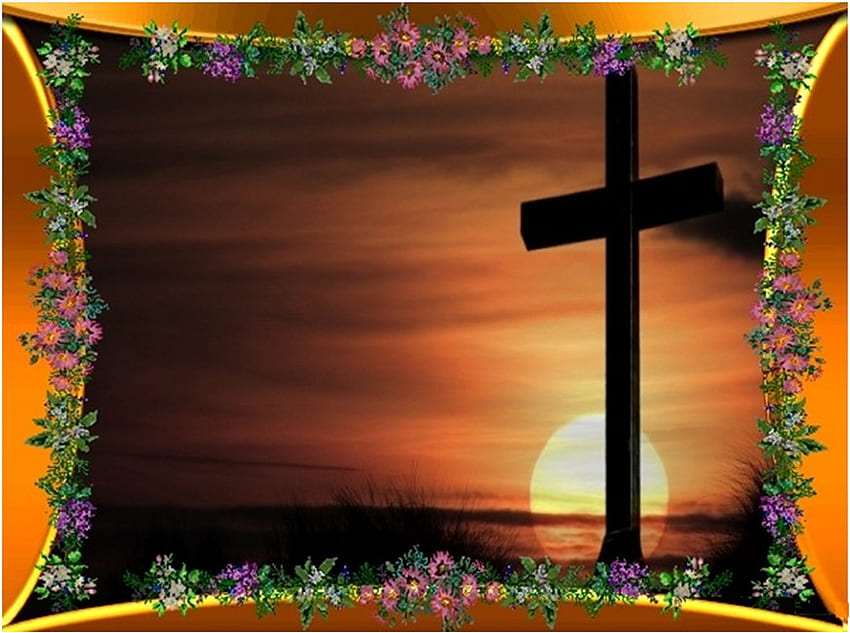 Dia da Salvação, Deus, Cruz, Jesus, Cristo, Salvação, Religião, Pôr Do Sol, Cristianismo papel de parede HD