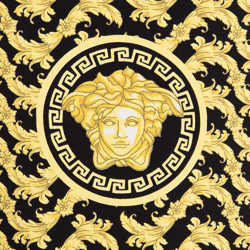 Logotipo dorado de Versace fondo de pantalla del teléfono