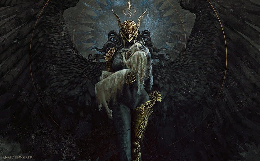 Elden Ring, ange noir, art du jeu Fond d'écran HD