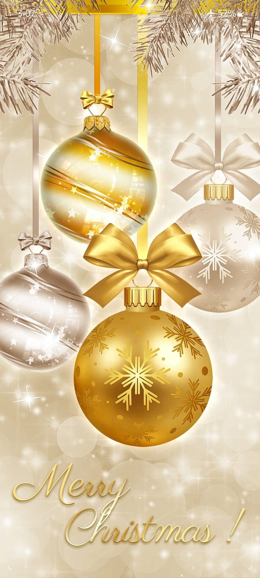 Bola de Navidad dorada, adorno navideño, Festival, prima, vacaciones, bolas fondo de pantalla del teléfono