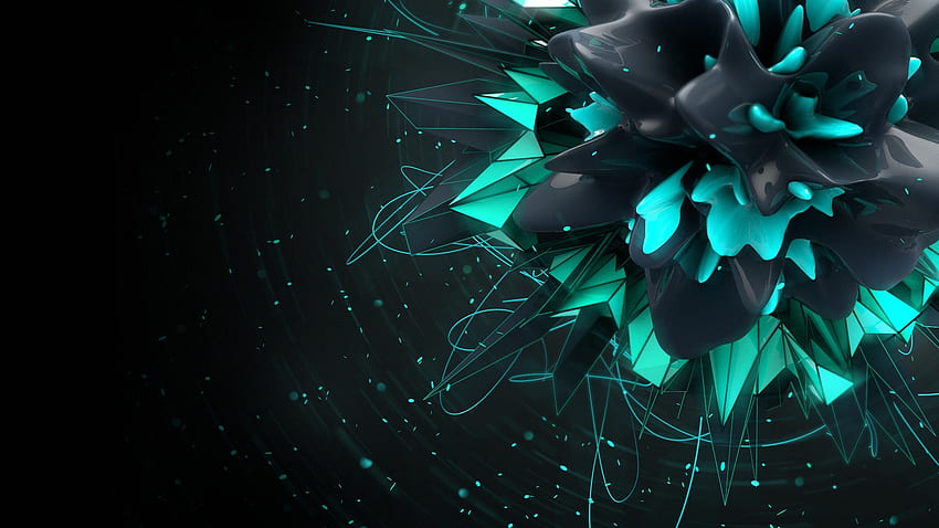 turquoise black for . Cool, Turquoise and Black HD wallpaper