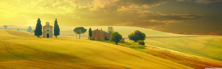 Tuscany Autumn ❤ for • Dual Monitor HD wallpaper