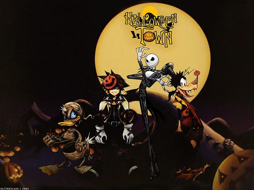 Kingdom Hearts goofy jack skellington koszmar przed świętami kaczor donald wallpap – zwierzęta kaczki Tapeta HD