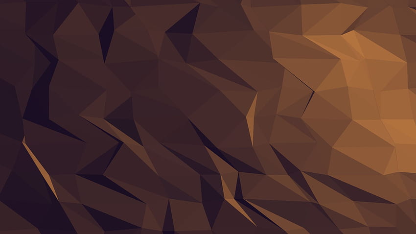 digital Art, Low Poly, Geometry, Minimalism, Triangle, Brown / and Mobile Background HD wallpaper