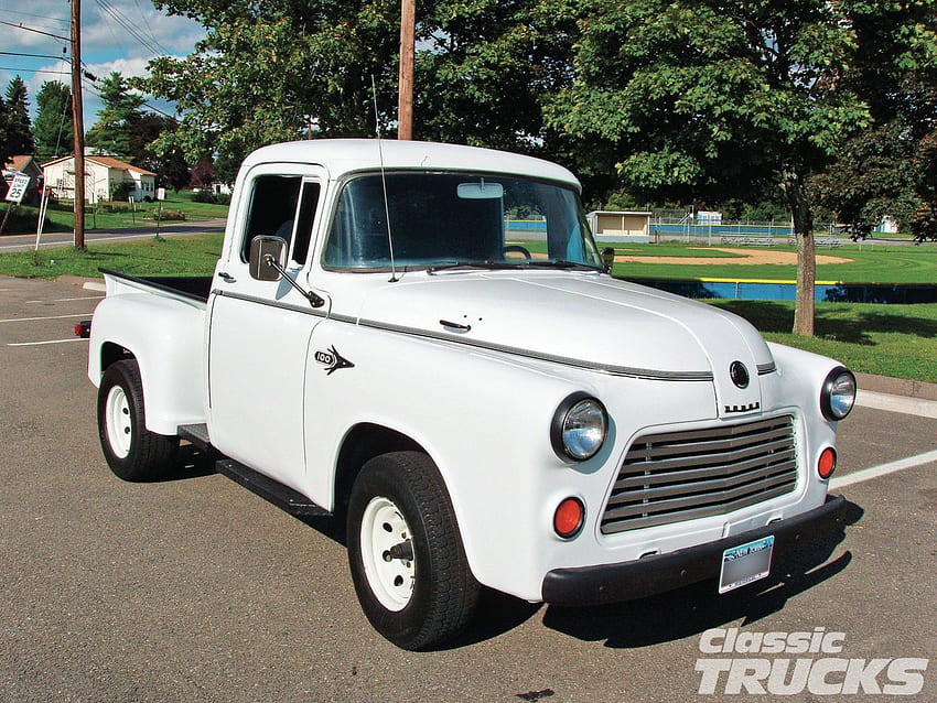 1956 Dodge C3, Truck, White, 1956, Classic HD wallpaper
