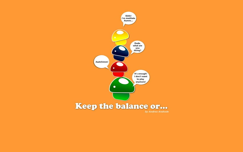 Keep the Balance, balance, 3d, mush HD wallpaper