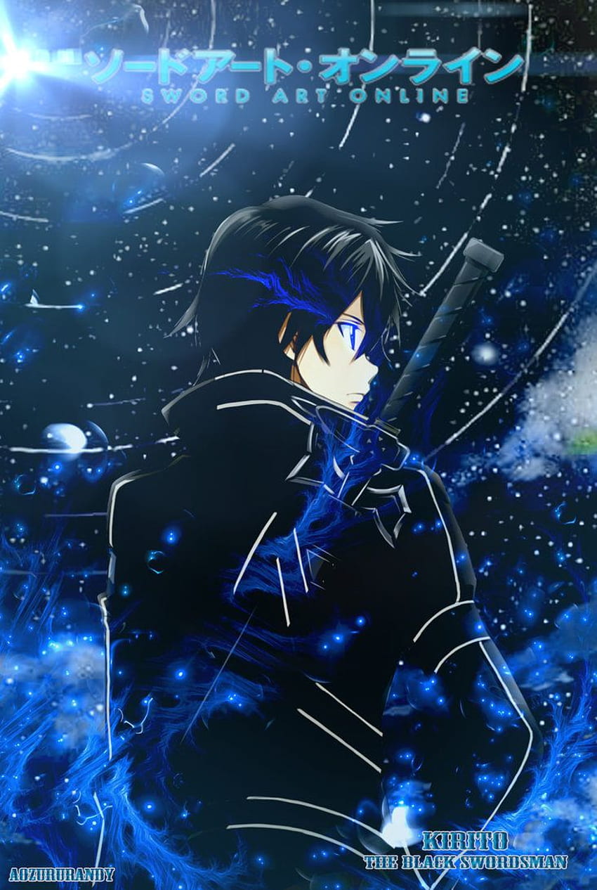 Kirito Blues ver. par aozurandy. Affiche en ligne d'art d'épée, art d'épée en ligne, art d'épée, Cool Kirito Fond d'écran de téléphone HD