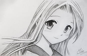 Manga girl drawing HD wallpapers | Pxfuel