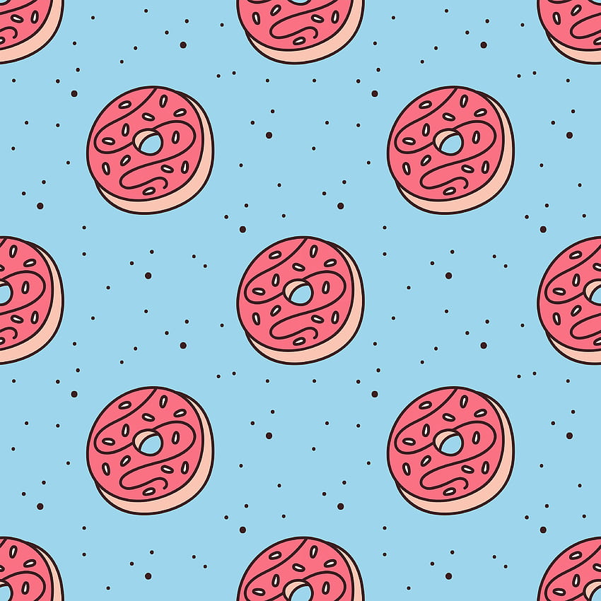 Donuts seamless pattern 1313640 Vector Art at Vecteezy HD phone wallpaper