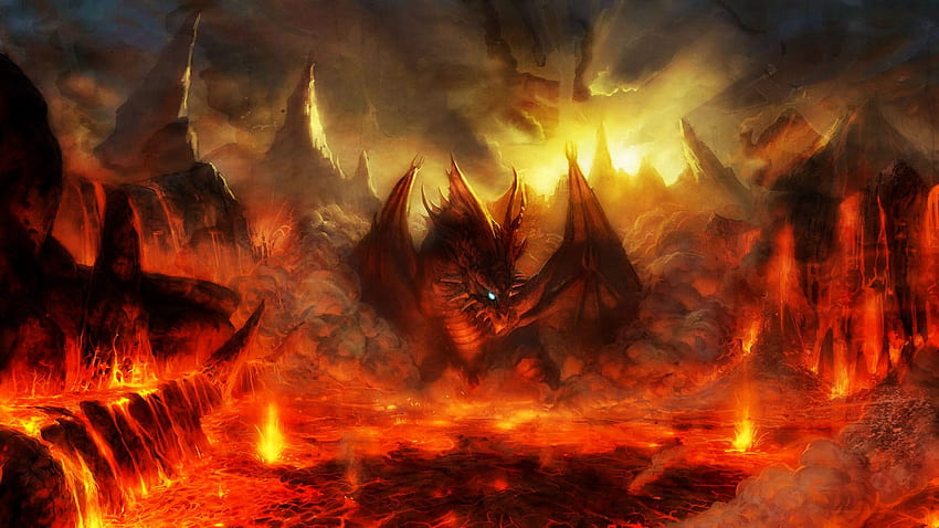Hell background, Heaven and Hell Art HD wallpaper