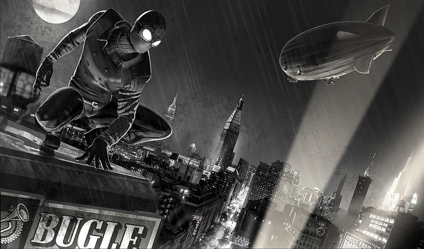 Spider Man Noir By Imgur And : Noir, Spider-Man: Shattered Dimensions HD wallpaper