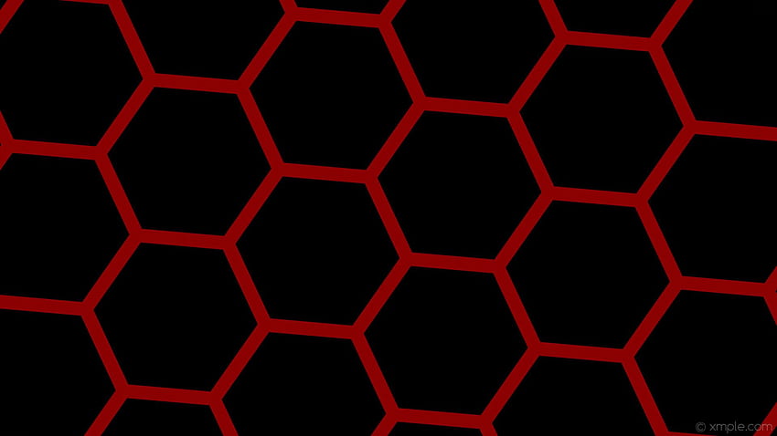 Hex Grid, Red Hex HD wallpaper