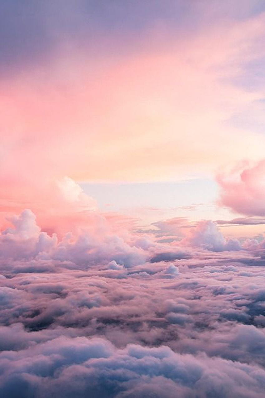 Różowe niebo -. Różowe chmury, różowe niebo Estetyczny pastel Tapeta na telefon HD