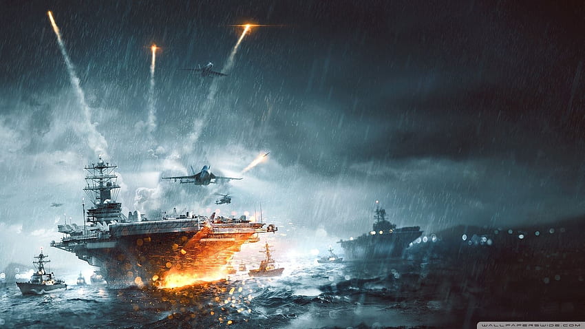 Navy, Sea Battle HD wallpaper