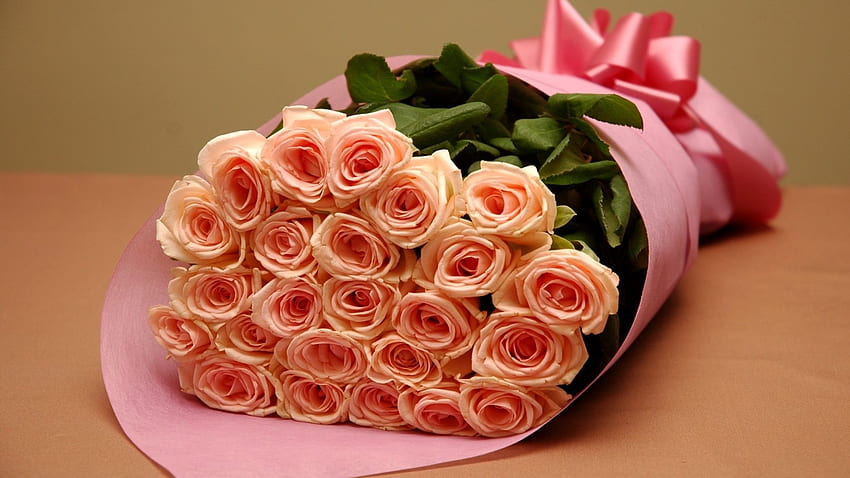 Bouquet of pink roses, Flowers, Roses, Bouquet, Pink HD wallpaper