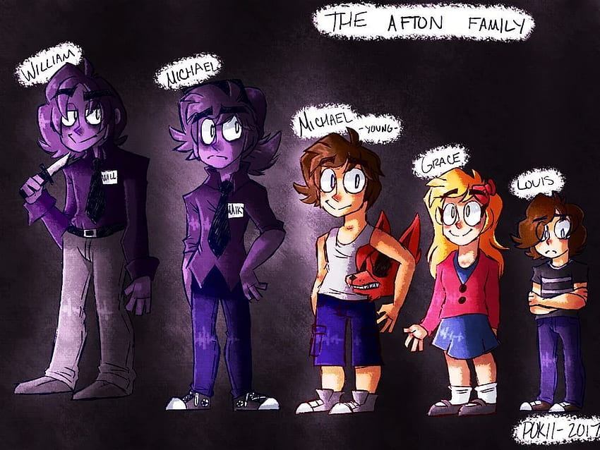 The Afton Family - in 2020. Fnaf characters, Anime fnaf, Fnaf drawing, Michael Afton 高画質の壁紙