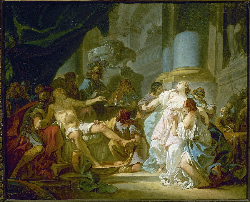 Jacques Louis David La muerte de Séneca Commons fondo de pantalla