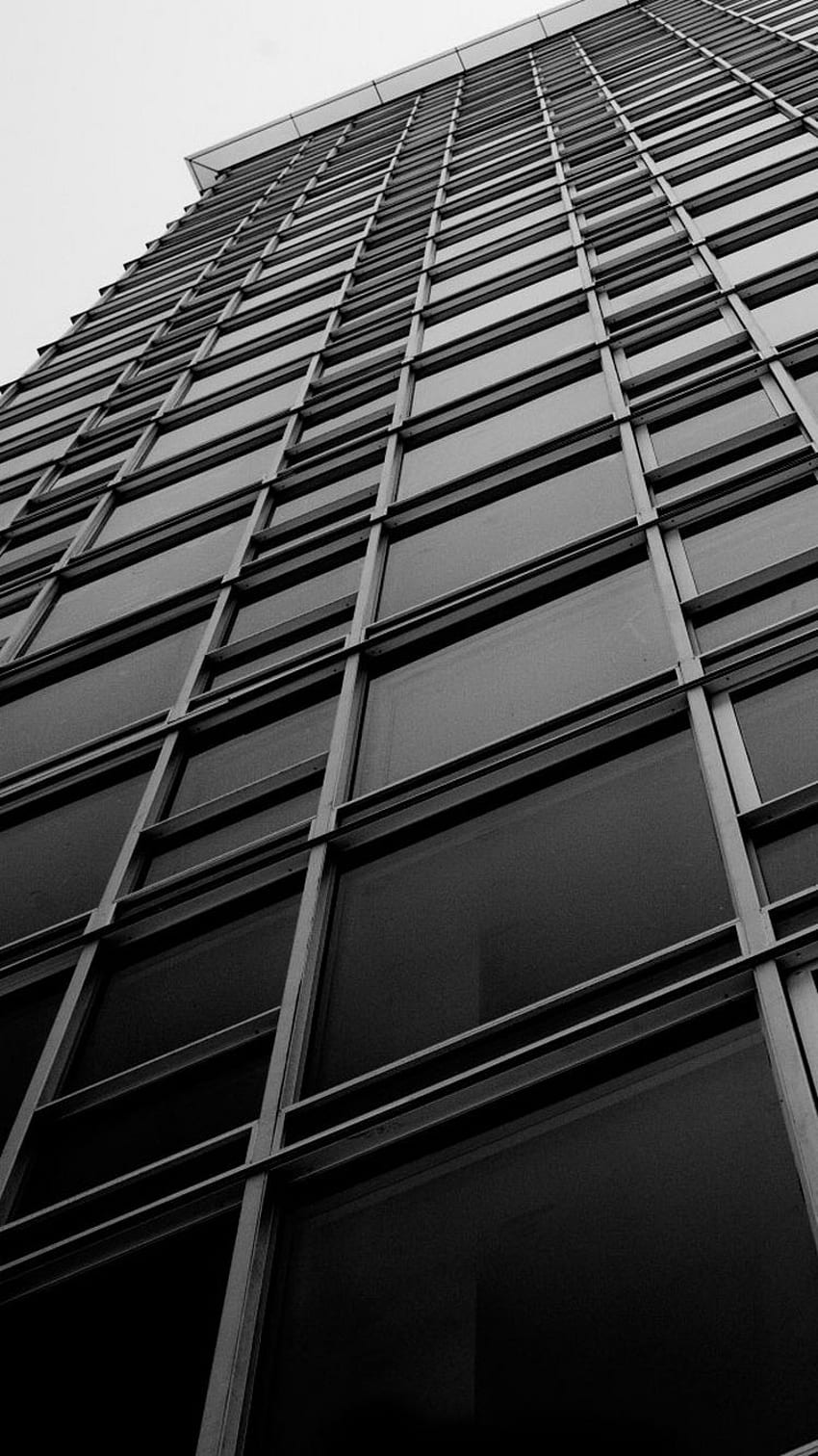 Office Building Windows Black White iPhone 6 . Building windows, Black and white iphone, Black and white HD phone wallpaper