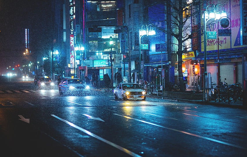 Rain, street, Japan, rain, japan, datsun, Datsun HD wallpaper | Pxfuel