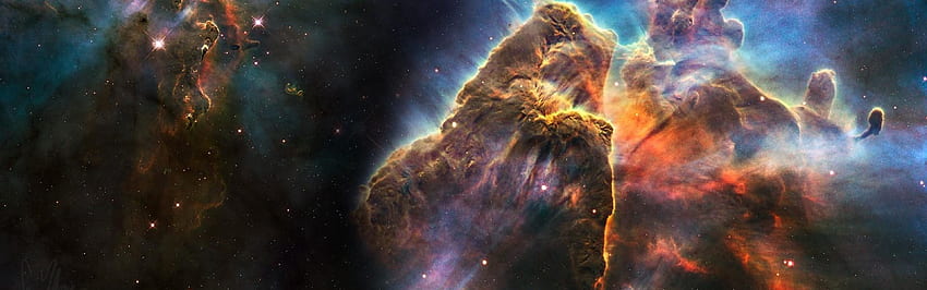 Layar Ganda Nebula., Ruang 3840X1200 Wallpaper HD