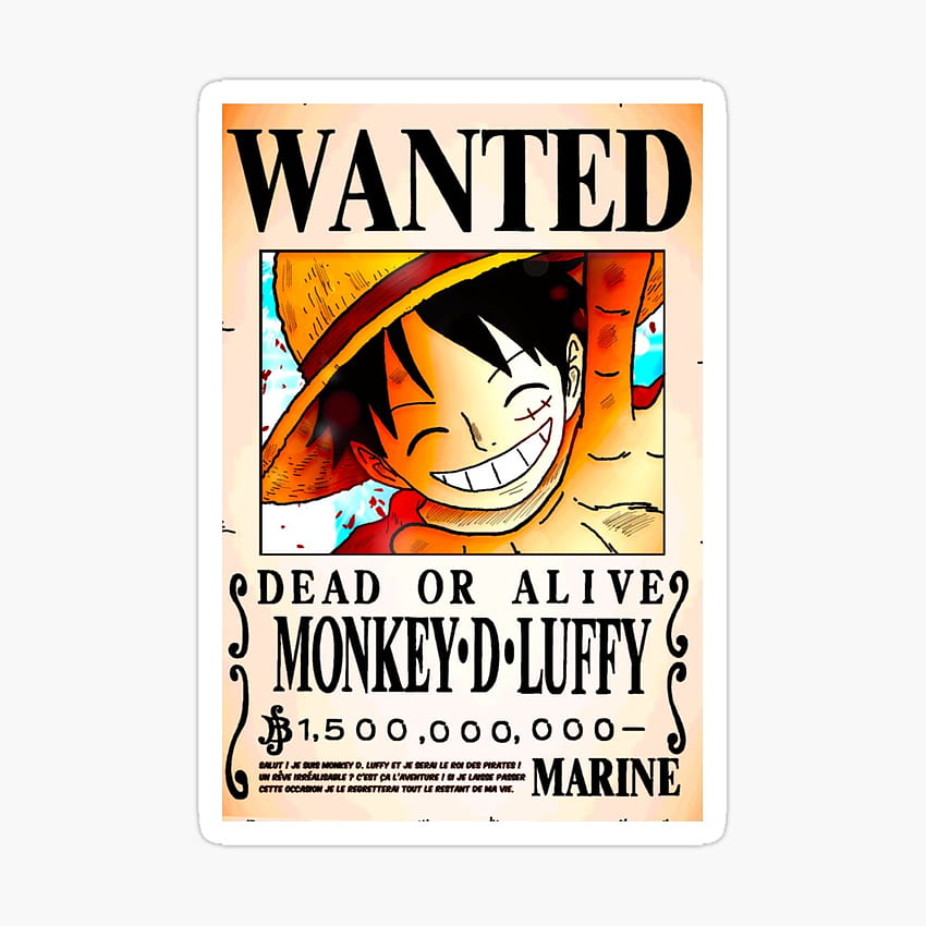 One Piece Wanted Poster, Luffy Wanted Poster HD тапет за телефон