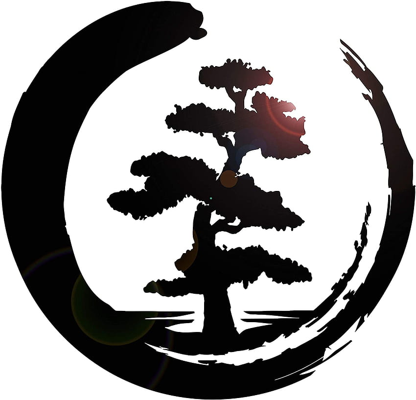 비닐 벽 데칼 Enso 생명의 나무 Zen Circle 불교 요가 스티커 대형 장식(1204ig) 검정: 예술, 공예 및 봉제 HD 월페이퍼