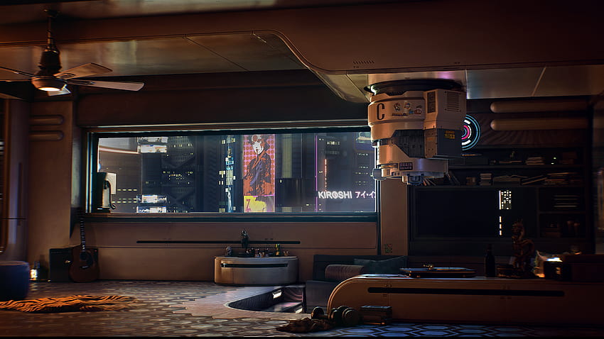 Cyberpunk 2077 Vs Wohnung, Cyberpunk-Raum HD-Hintergrundbild