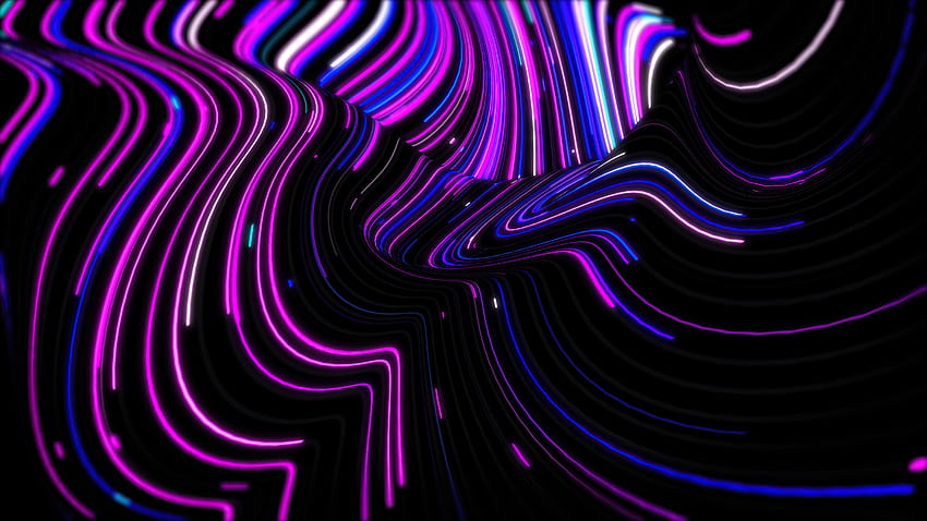 Púrpura, blanco, azul, ondulado, neón, líneas, luz, abstracción, abstact fondo de pantalla