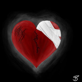 Broken Heart On A Dark Background. 3d Render Illustration. Stock Photo,  Picture and Royalty Free Image. Image 200703371.