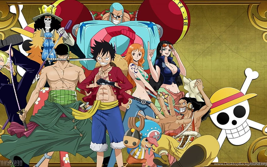 One Piece Нов свят Всички герои. Заден план HD тапет