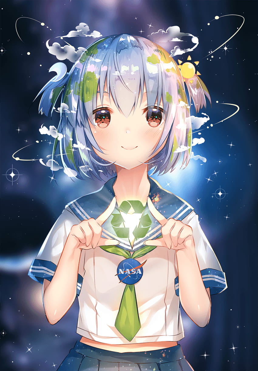Earth Chan (Simple Anime Shading) - AIEasyPic