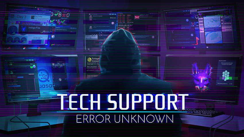 Soporte técnico: error de soporte técnico desconocido, soporte de TI fondo de pantalla
