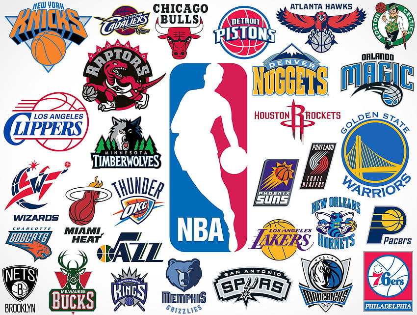 Toda a equipe da NBA, logotipo da NBA papel de parede HD