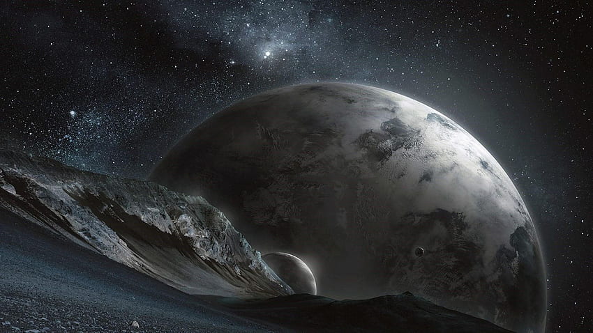 อวกาศ • ศิลปะแฟนตาซี ดาวเคราะห์ พื้นผิว โลกต่างดาว ภูมิทัศน์ของมนุษย์ต่างดาว • สำหรับคุณ ดีที่สุดสำหรับ & มือถือ โลกมนุษย์ต่างดาวมืด วอลล์เปเปอร์ HD