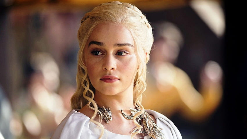 Game of Thrones besetzt Emilia Clarke als Daenerys Targaryen. Filmplakat 2020 HD-Hintergrundbild