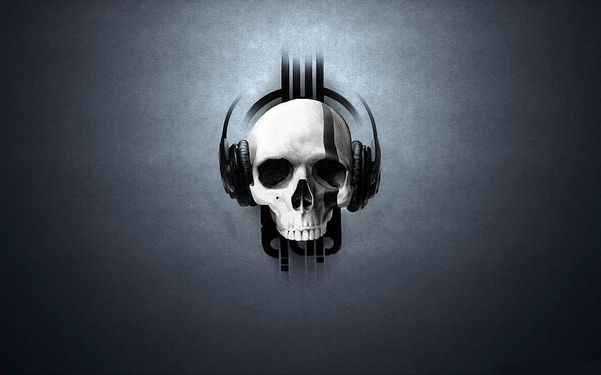 Blue Skull, Cool Skull HD wallpaper