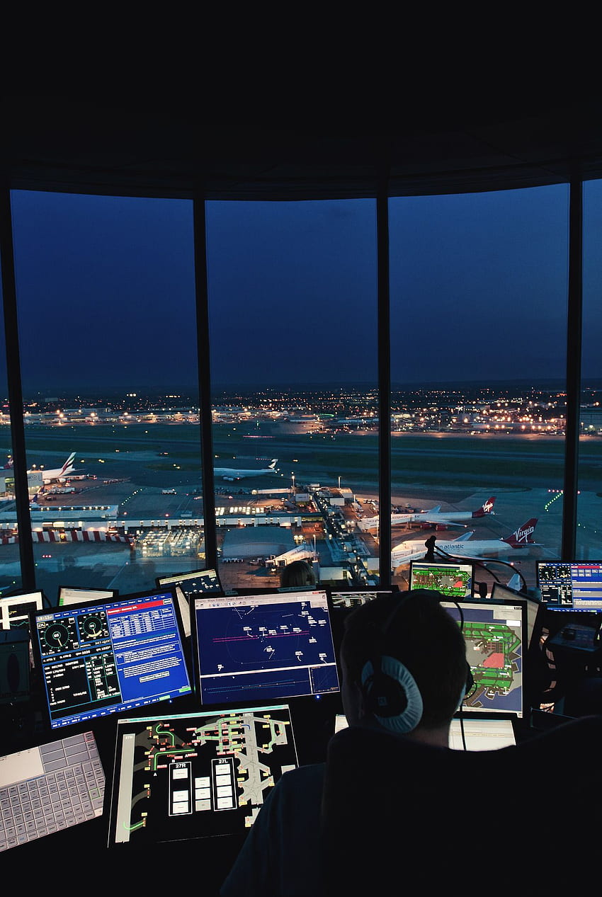 въздушна авиация: „Кула за контрол на въздушното движение Хийтроу“. Контрол на въздушното движение, авиация, Хийтроу HD тапет за телефон