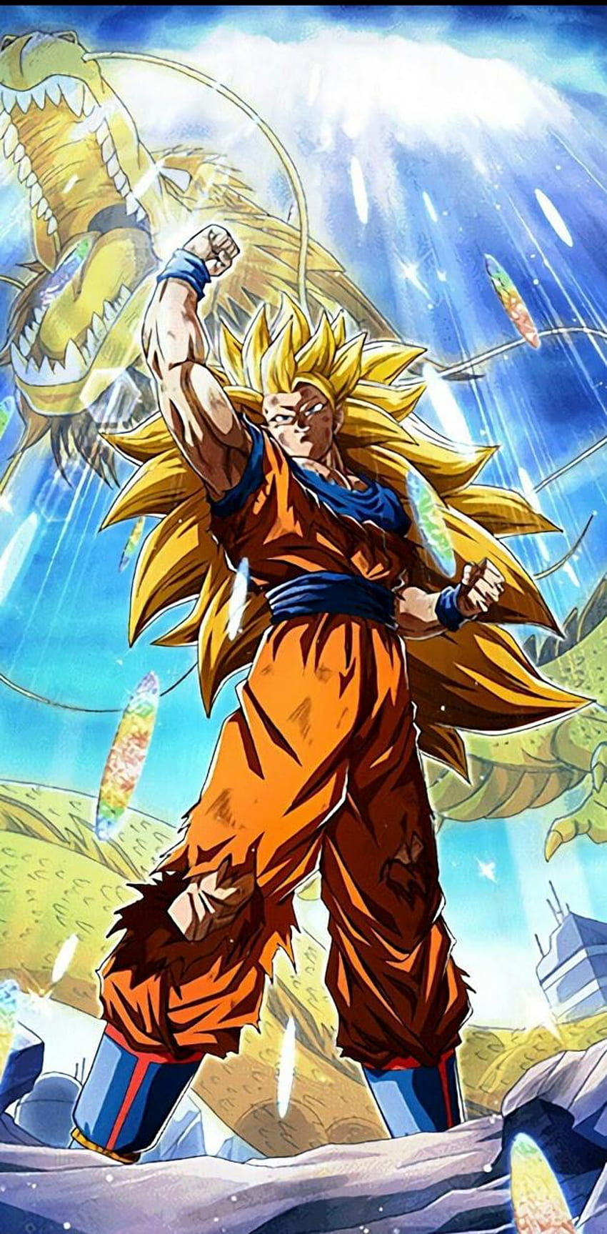 LR SSJ3 Goku , DBZ Dokkan Battle HD phone wallpaper