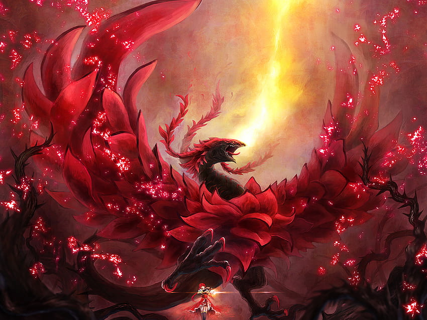 Black Rose Dragon (best Black Rose Dragon and ) on Chat, Red Black Dragon HD wallpaper