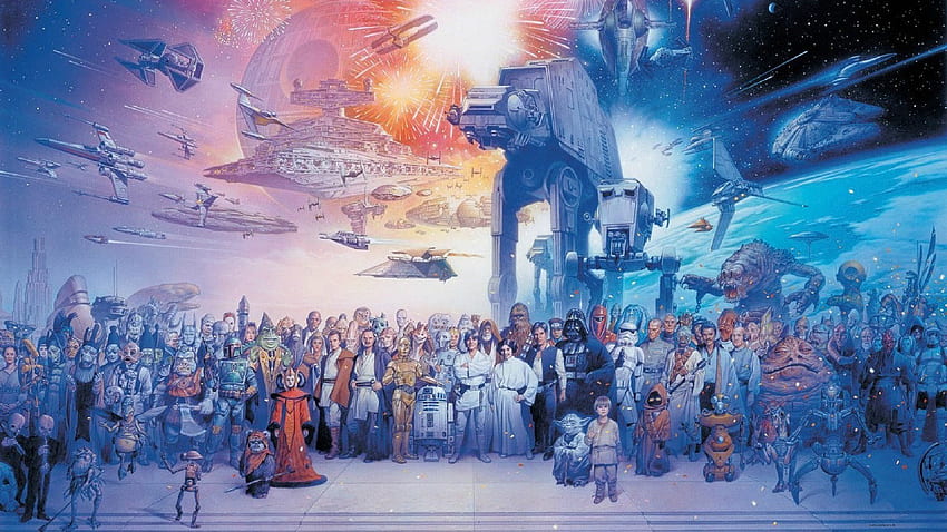 Seni Digital Kolase Star Wars Fiksi Ilmiah Pahlawan Star Wars Penjahat Star Wars Imperial Forces St - Resolusi: Wallpaper HD