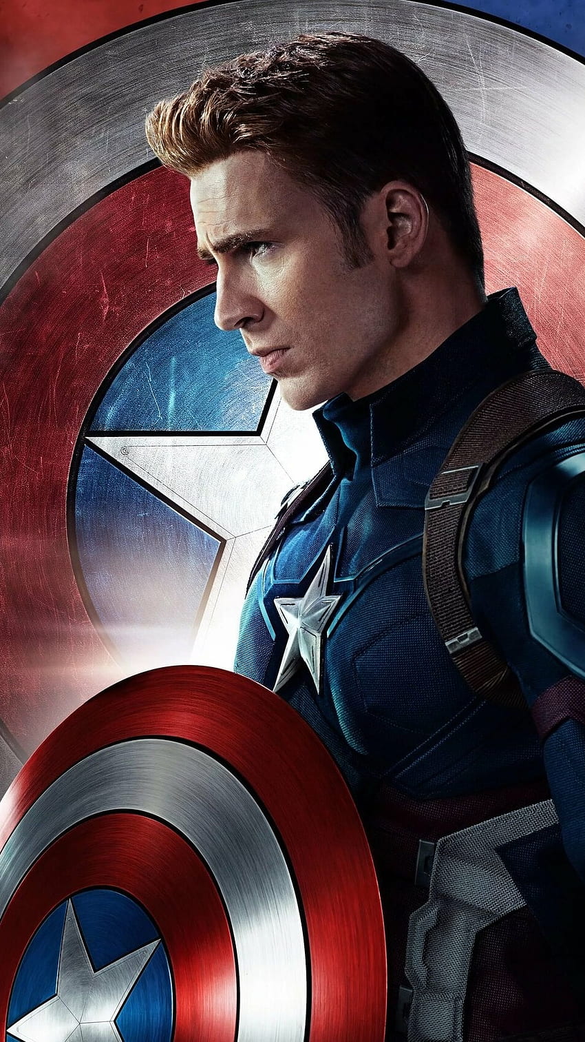 Capitán América, superhéroe de Marvel fondo de pantalla del teléfono
