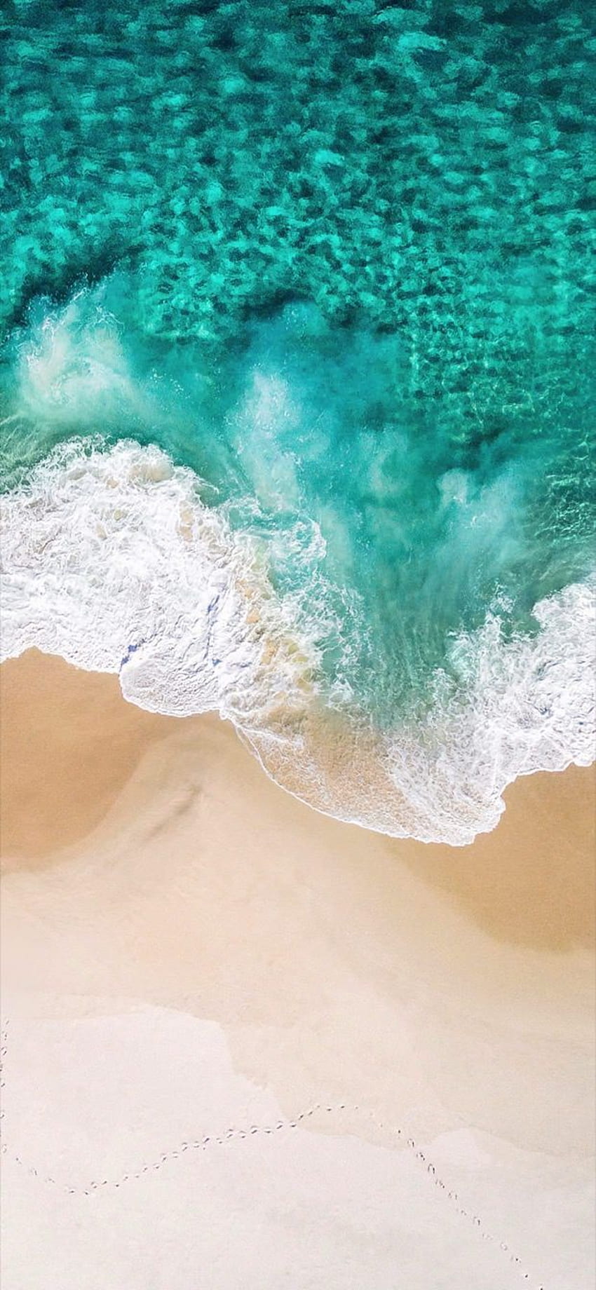beach & wave. iPhone XS / Max, XR, X. iPhone ios, Ios, Minimal Beach iPhone HD phone wallpaper