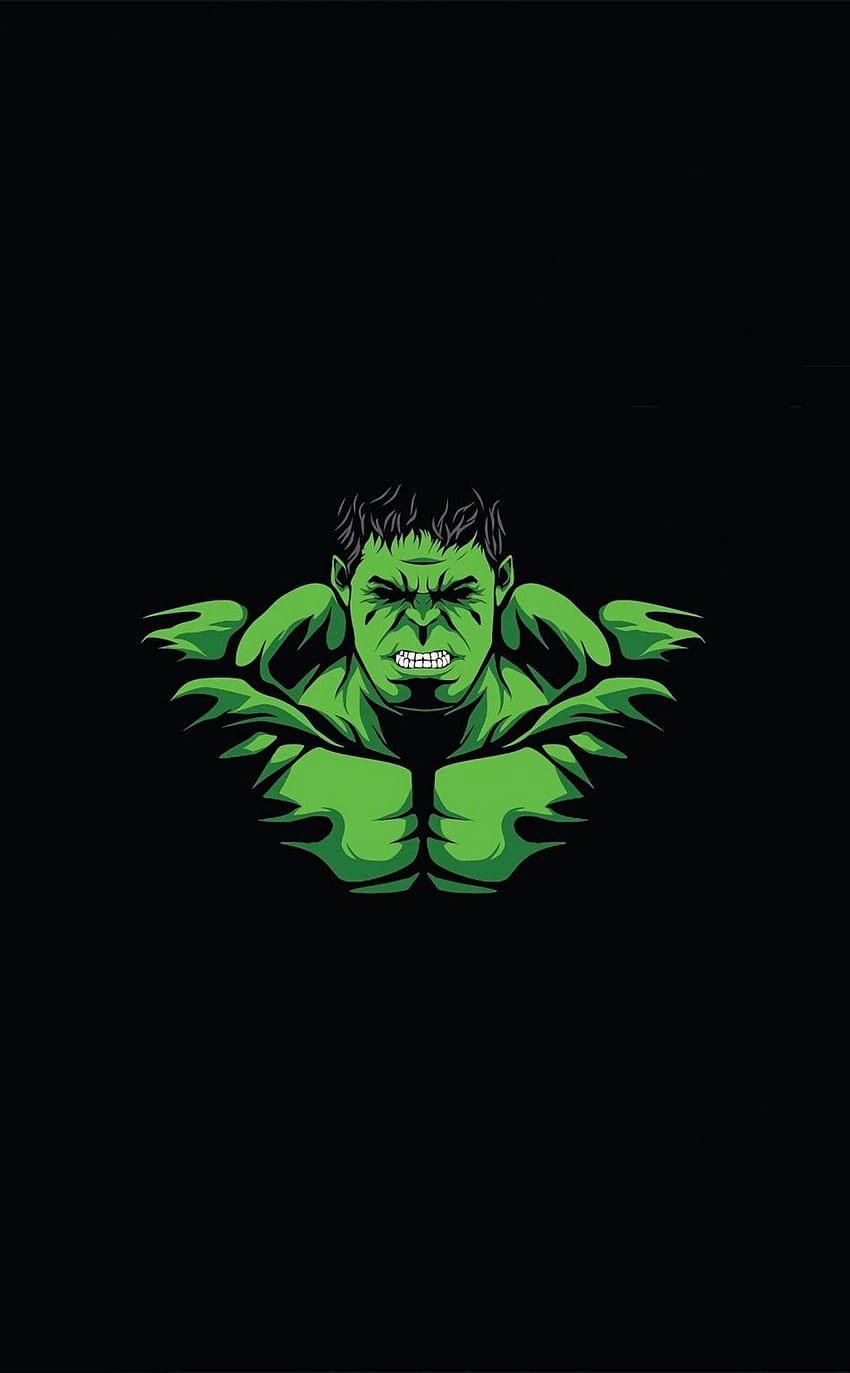 Hulk, hombre verde enojado, mínimo. Arte de Hulk, Superhéroes, Dibujos animados fondo de pantalla del teléfono