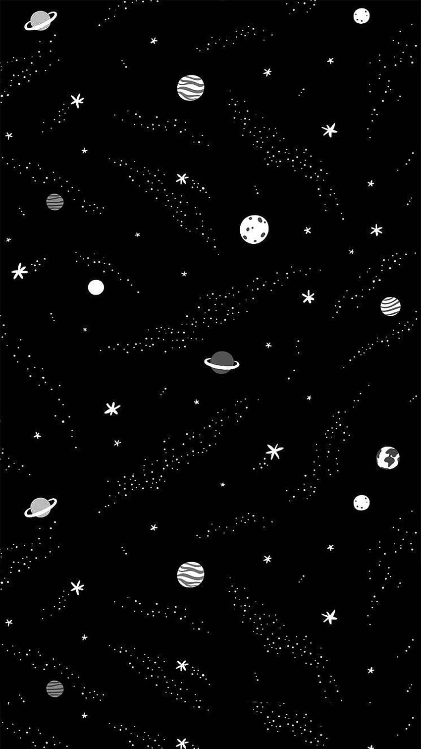 disegno spaziale, pianeta, universo, nero, stelle Sfondo del telefono HD